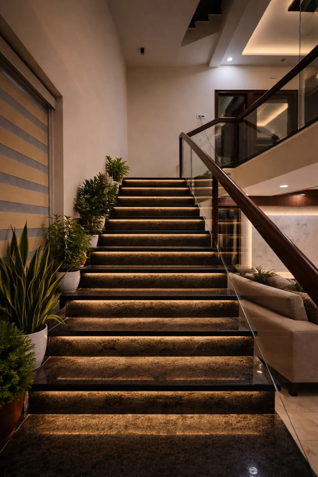 Detail view of a finely finished house area illustrating crafted construction quality