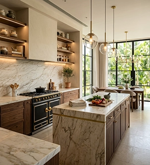 Minimal Marble Kitchen